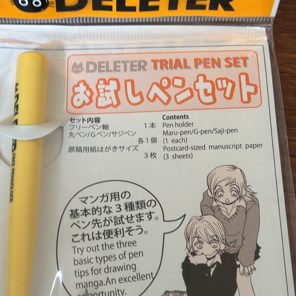 🌟FREE🌟 NWT Deleter SET Calligraphy Japan Art Pens, Holder & Assortment of 3 Tips - Picture 3 of 8